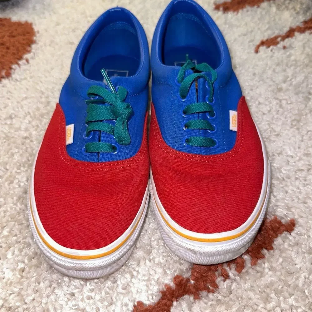 Vans Off The Wall Primary Colors Block Sneakers Size‎ Men’s 8.5 Women’s 10
